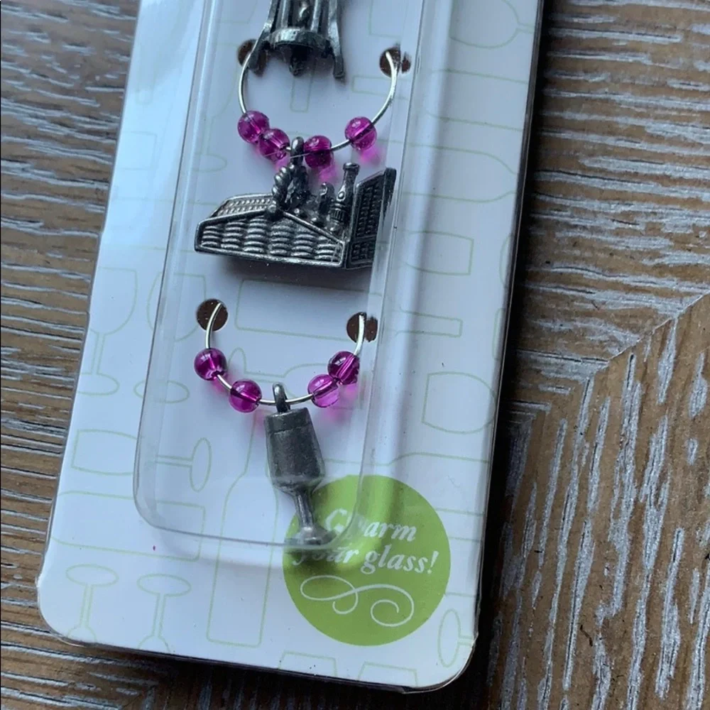 True | Wine Glass Charms 6 Pack “Charm You Glass”
